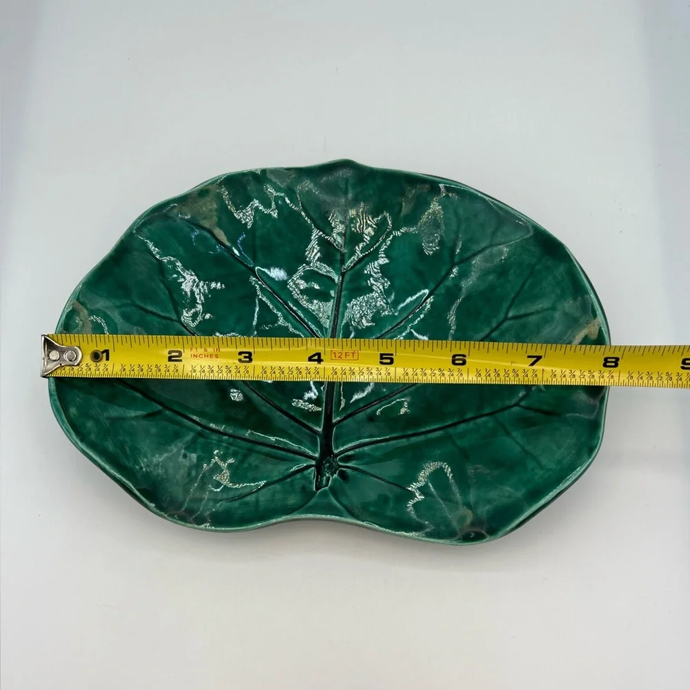 Jessica’s Tileworks Studio Sea Grape Leaf Dish Tray Plate  Made In The Bahamas